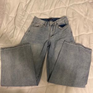 Shein wide leg light wash jeans